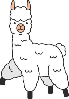 cute llama illustration