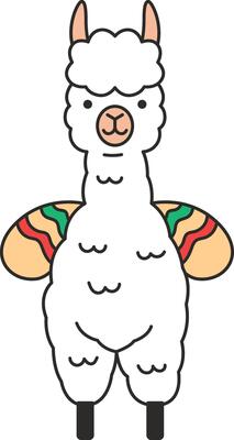 cute llama illustration