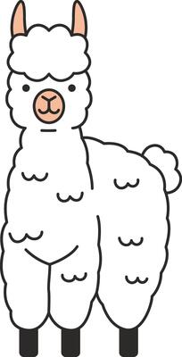 cute llama illustration