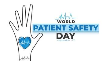 World Patient Safety Day. background, banner, card, poster, template. illustration. vector