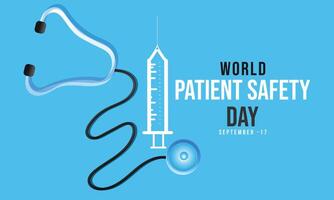 World Patient Safety Day. background, banner, card, poster, template. illustration. vector