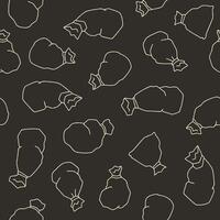 Outline Bunch of Trash Seamless Pattern illustration Design vector