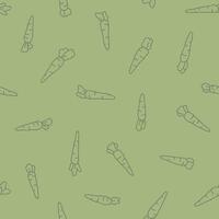 Outline Bunch of Carrot Seamless Pattern illustration Design vector