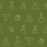 Outline Collection of Paperclip Seamless Pattern illustration for Print, Wallpaper, Decoration. vector