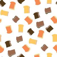 Bunch of Bread Seamless Pattern illustration Design vector