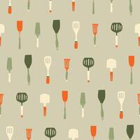 Collection of Spatula Seamless Pattern illustration Design vector