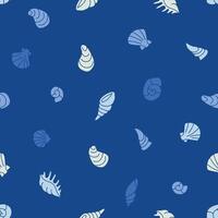Bunch of Seashell Seamless Pattern illustration Design vector