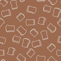 Outline Bunch of Bread Seamless Pattern illustration Design vector