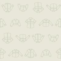 Outline Collection of Blouse Seamless Pattern illustration for Print, Wallpaper, Decoration. vector