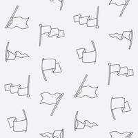Outline Collection of Flag Seamless Pattern illustration Design vector