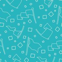 Outline Flag Banner Square Seamless Pattern illustration Design vector