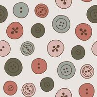 Bunch of Buttons Seamless Pattern illustration Design vector