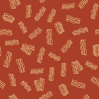Outline Bacon Seamless Pattern illustration for Print, Wallpaper, Decoration. vector