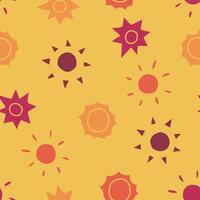 Bunch of Sun Seamless Pattern illustration Design vector