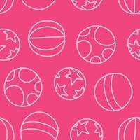 Outline Bunch of Ball Seamless Pattern illustration Design vector