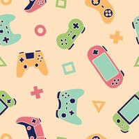 Game Controller Gamepad Seamless Pattern illustration Design vector