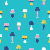 Collection of Lampshade Seamless Pattern illustration Design vector