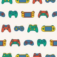 Collection of Gamepad Seamless Pattern illustration Design vector