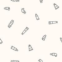 Outline Bunch of Tube Seamless Pattern illustration Design vector