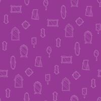 Outline Bunch of Decorative Frames Mirror Seamless Pattern illustration Design vector