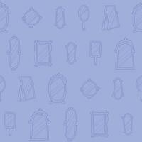 Outline Collection Decorative Frames Mirror Seamless Pattern illustration Design vector