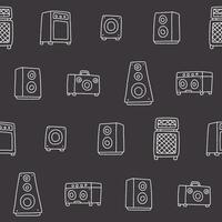 Outline Collection of Speaker Seamless Pattern illustration for Print, Wallpaper, Decoration. vector