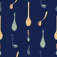 Collection of Spoon Seamless Pattern illustration Design vector