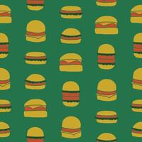 Collection of Burger Seamless Pattern illustration Design vector