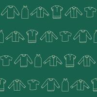 Outline Collection of Clothes Seamless Pattern illustration Design vector