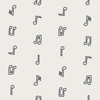 Outline Bunch of Music Seamless Pattern illustration Design vector