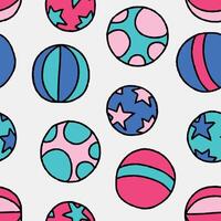 Bunch of Ball Seamless Pattern illustration Design vector