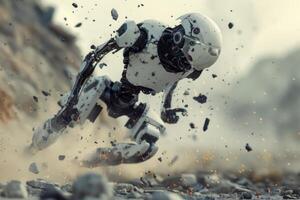 Advanced robot sprinting through debris field photo