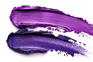 Highquality image of a glossy purple lipstick smear isolated on a white background photo