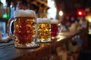 Inviting Beer butter mug bar. Generate Ai photo