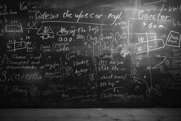 Intricate Blackboard scientific formulas lesson. Generate Ai