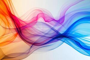 Vibrant and flowing abstract waves with a smooth gradient transition photo