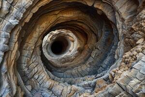 Majestic geological formation a view into the abyss photo