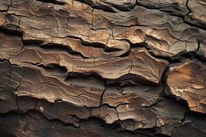 High-resolution image showcasing the detailed patterns of weathered tree bark photo
