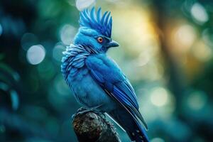 Hidden Bird jay nest. Generate Ai photo