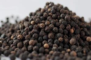 Fragrant Black pepper pile. Generate Ai photo