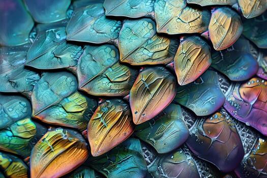 Vivid closeup of colorful butterfly wings showcasing natural iridescence and patterns photo