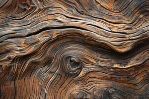 Old knotted wood grain pattern showing rich texture photo