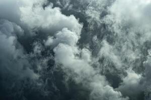 Dark clouds forming in the sky creating a moody atmosphere photo