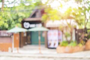 Blurred background of restaurant photo