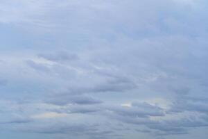 The sky is full of clouds floating around photo
