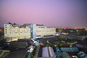 Bangkok's scenery of Thailand in the evening with smog photo