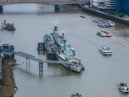 Aerial view of the Tower bridge in London, UK. photo