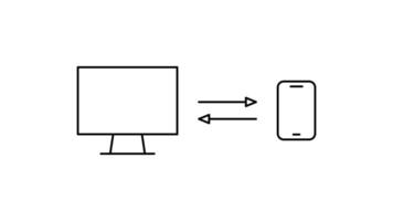 network diagram outline icon animation. transparent background video