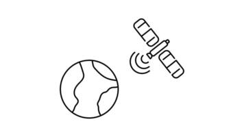 network diagram outline icon animation. transparent background video