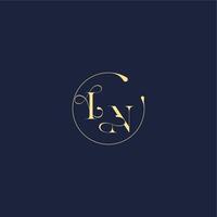 luxury gold circle monogram letter design for wedding IN vector